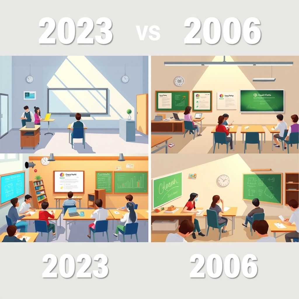 ระบบการศึกษาในปี 2023 เทียบกับ 2006